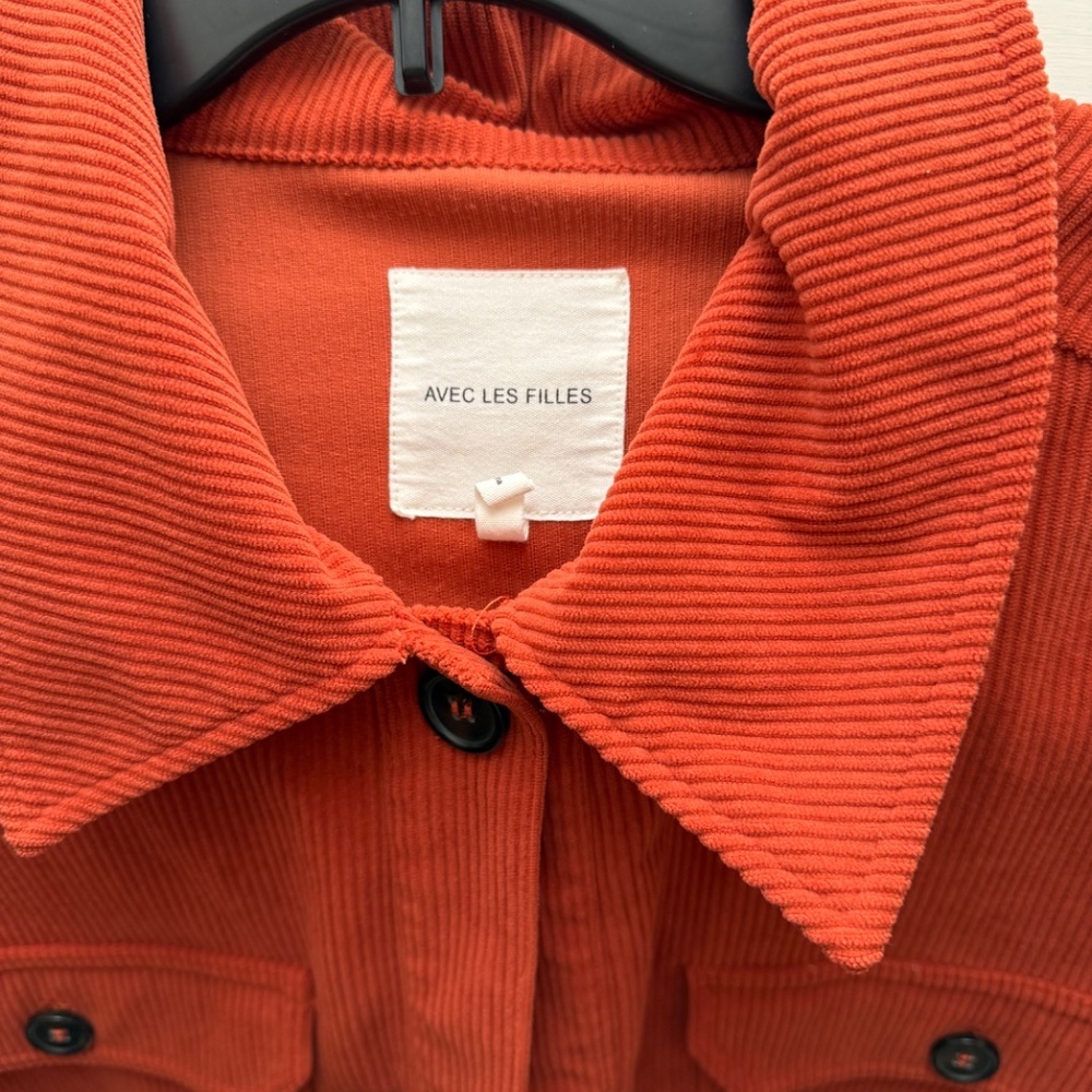 Avec Les Filles Oversized Corduroy Button Down Top Jacket XL - Picture 2 of 10